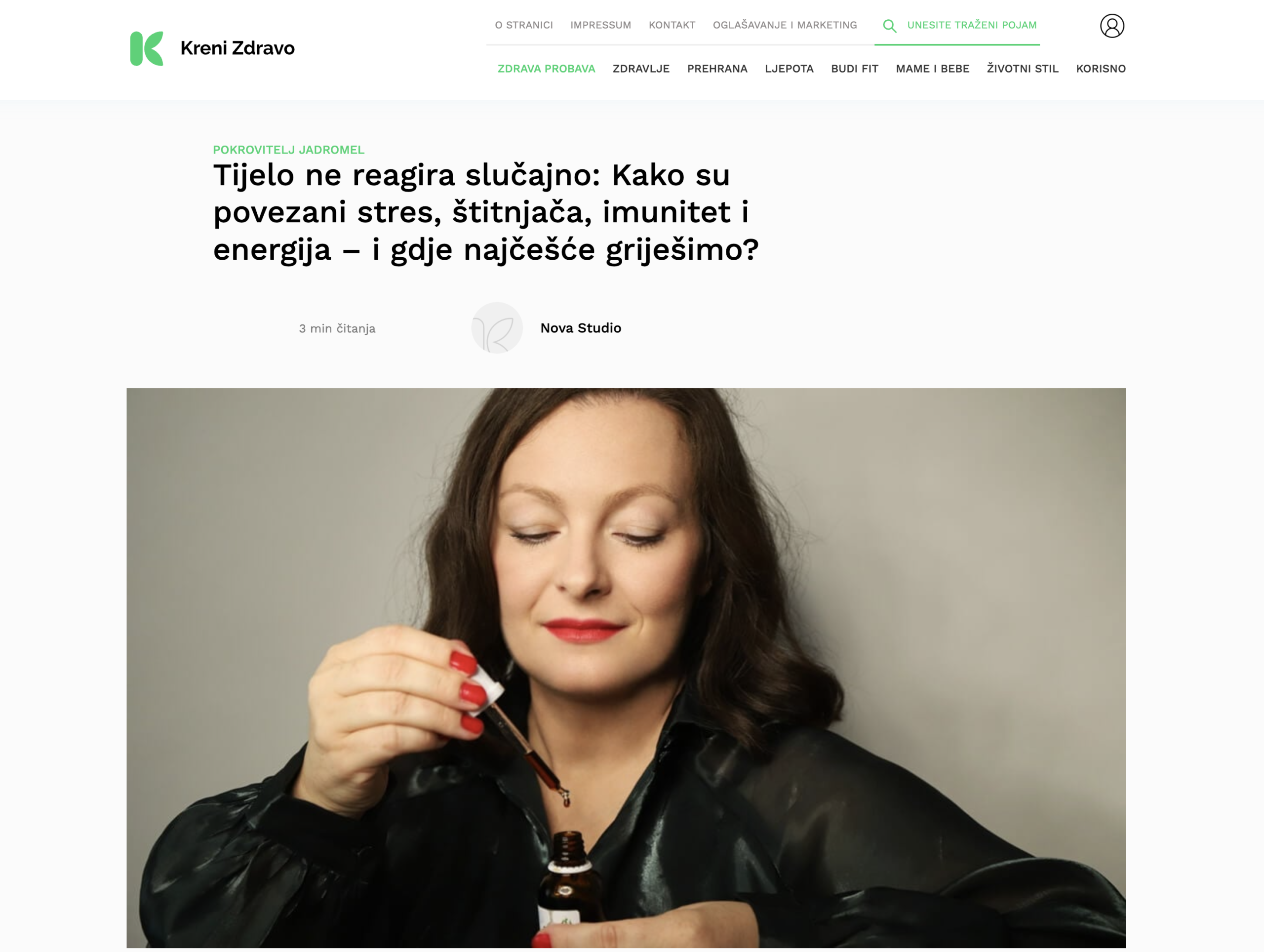 Screenshot s krenizdravo