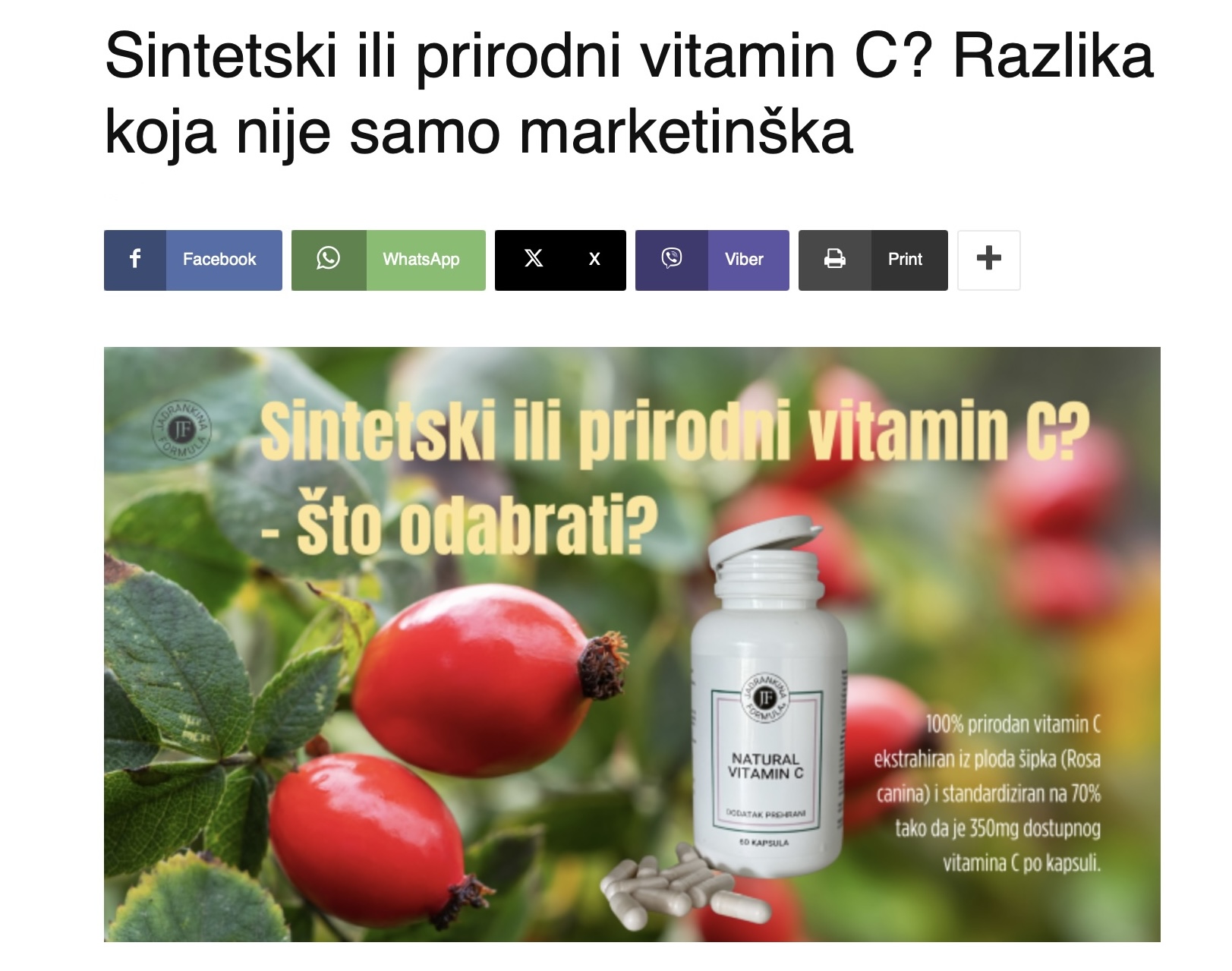 razlika između sintetskog i prirodnog vitamina C
